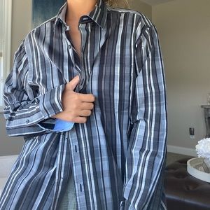 MENS SOFT PLAID DRESS SHRIT BUTTON UP